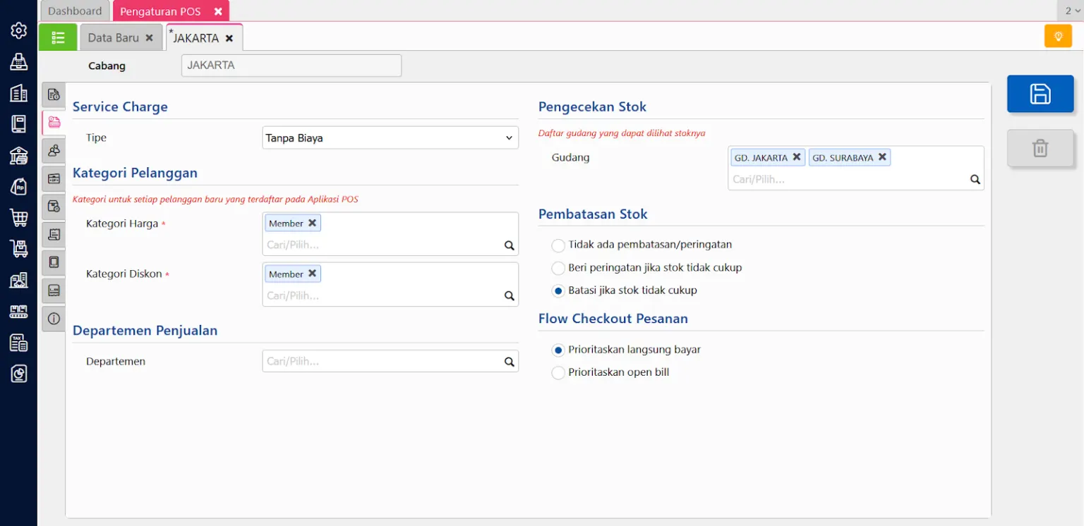 Cara menambah gudang